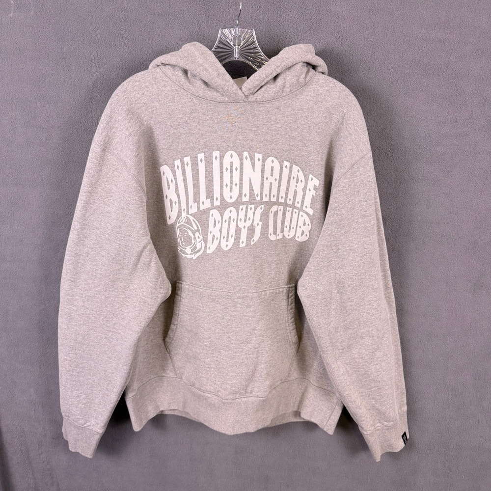 Billionaire Boys Club Hoodie Mens XL Gray Flagship Exclusive Classic Curve Logo